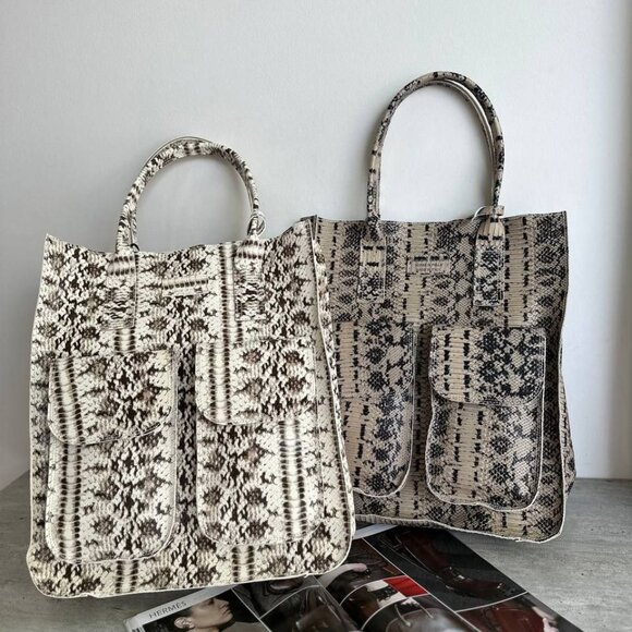 Python Artisano Genuine Leather Shopper